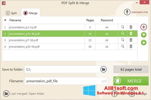 স্ক্রিনশট PDF Split and Merge Windows 8.1