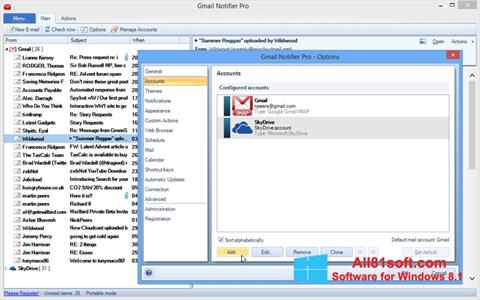স্ক্রিনশট Gmail Notifier Windows 8.1