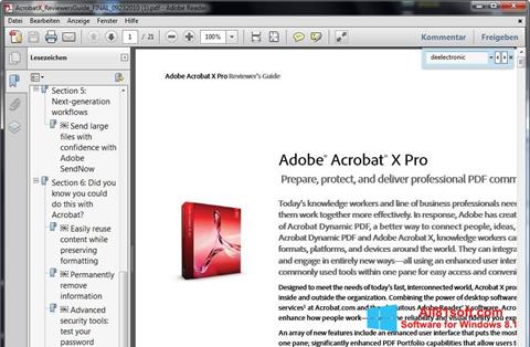 স্ক্রিনশট Adobe Reader Windows 8.1
