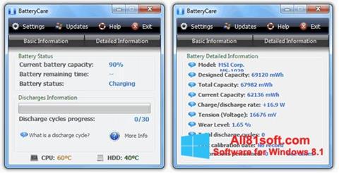স্ক্রিনশট BatteryCare Windows 8.1