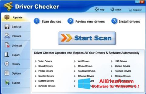 স্ক্রিনশট Driver Checker Windows 8.1