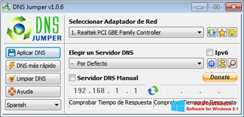 স্ক্রিনশট DNS Jumper Windows 8.1