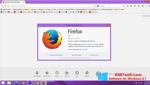 স্ক্রিনশট Mozilla Firefox Offline Installer Windows 8.1