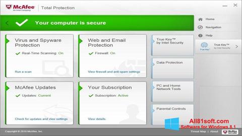 স্ক্রিনশট McAfee Total Protection Windows 8.1
