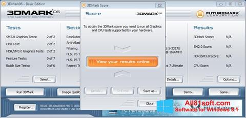 স্ক্রিনশট 3DMark06 Windows 8.1