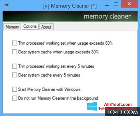 স্ক্রিনশট Memory Cleaner Windows 8.1