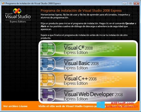 স্ক্রিনশট Microsoft Visual Studio Windows 8.1