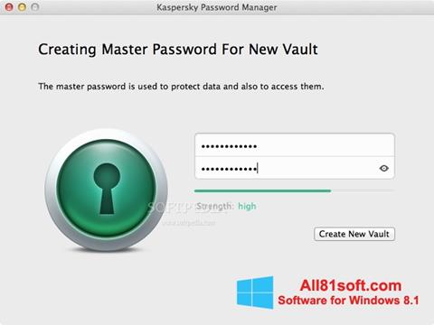 স্ক্রিনশট Kaspersky Password Manager Windows 8.1