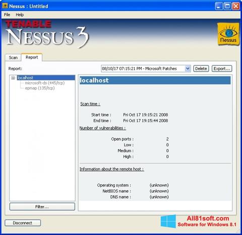 স্ক্রিনশট Nessus Windows 8.1
