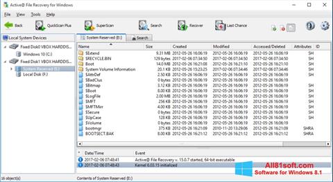 স্ক্রিনশট Active File Recovery Windows 8.1