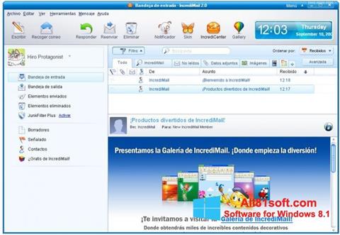 স্ক্রিনশট IncrediMail Windows 8.1