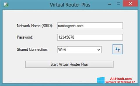 স্ক্রিনশট Virtual Router Plus Windows 8.1