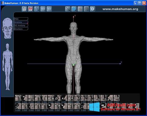 স্ক্রিনশট MakeHuman Windows 8.1