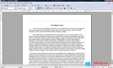 স্ক্রিনশট OpenOffice Windows 8.1
