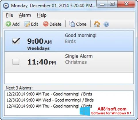 স্ক্রিনশট Free Alarm Clock Windows 8.1