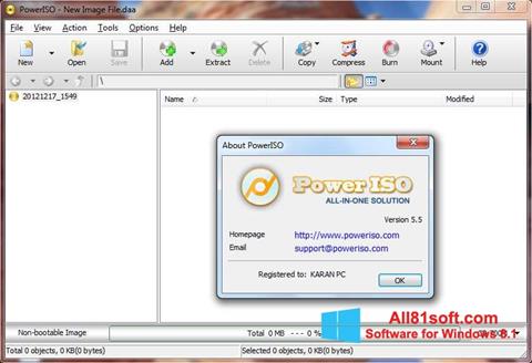 স্ক্রিনশট PowerISO Windows 8.1