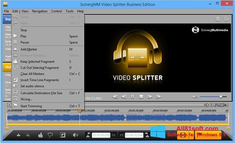 স্ক্রিনশট SolveigMM Video Splitter Windows 8.1