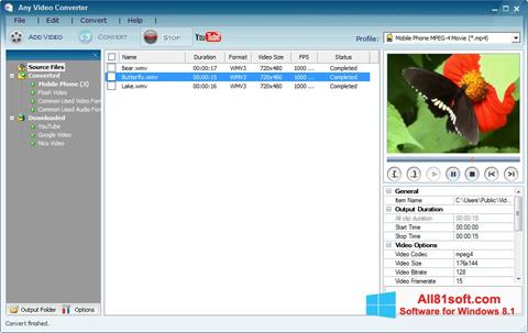 স্ক্রিনশট Any Video Converter Windows 8.1