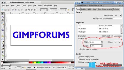 স্ক্রিনশট Inkscape Windows 8.1
