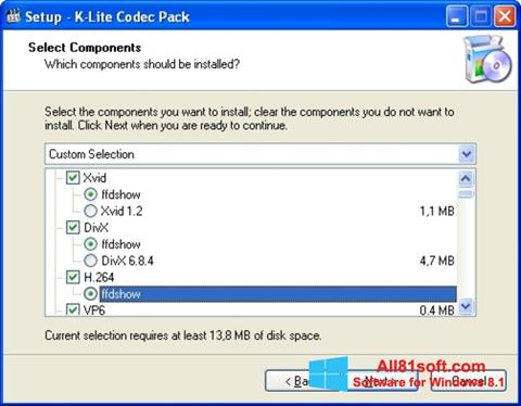 স্ক্রিনশট K-Lite Codec Pack Windows 8.1