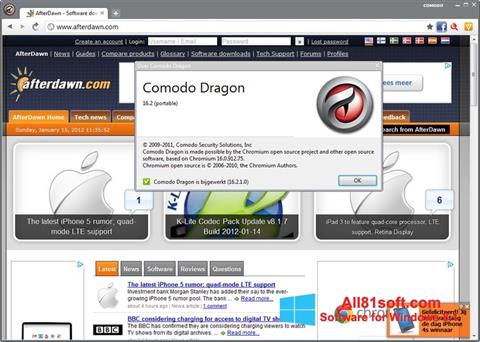 স্ক্রিনশট Comodo Dragon Windows 8.1