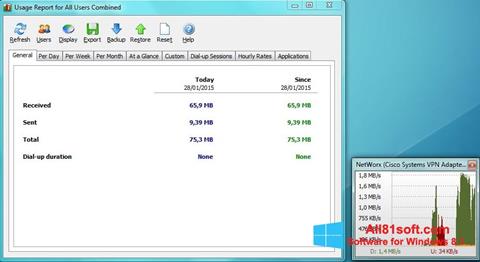 স্ক্রিনশট NetWorx Windows 8.1