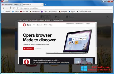 স্ক্রিনশট Opera Developer Windows 8.1