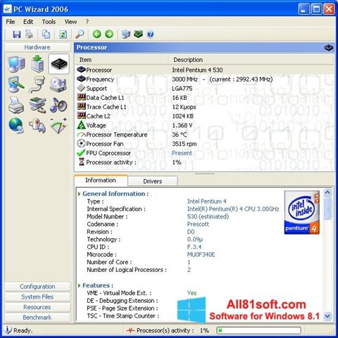 স্ক্রিনশট PC Wizard Windows 8.1