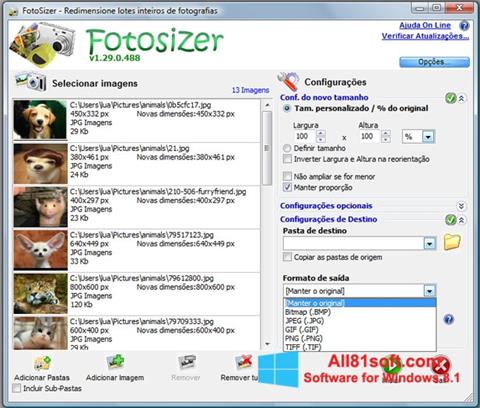 স্ক্রিনশট Fotosizer Windows 8.1