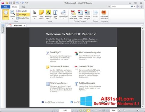স্ক্রিনশট Nitro PDF Reader Windows 8.1