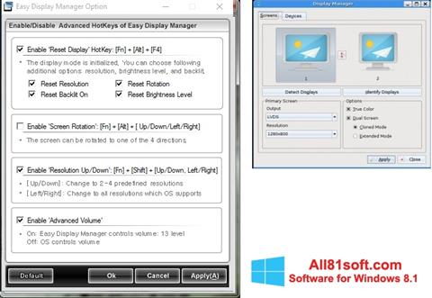 স্ক্রিনশট Easy Display Manager Windows 8.1