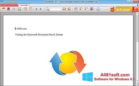 স্ক্রিনশট DocX Reader Windows 8.1
