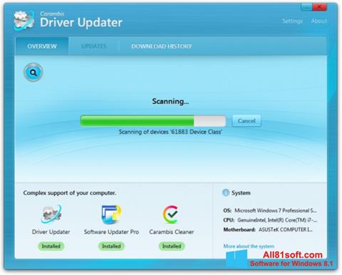স্ক্রিনশট Carambis Driver Updater Windows 8.1